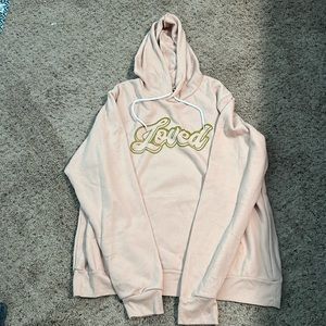 Pink sweatshirt “Loved”. Size XL